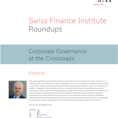 Swiss Finance Institute corporate governance research
